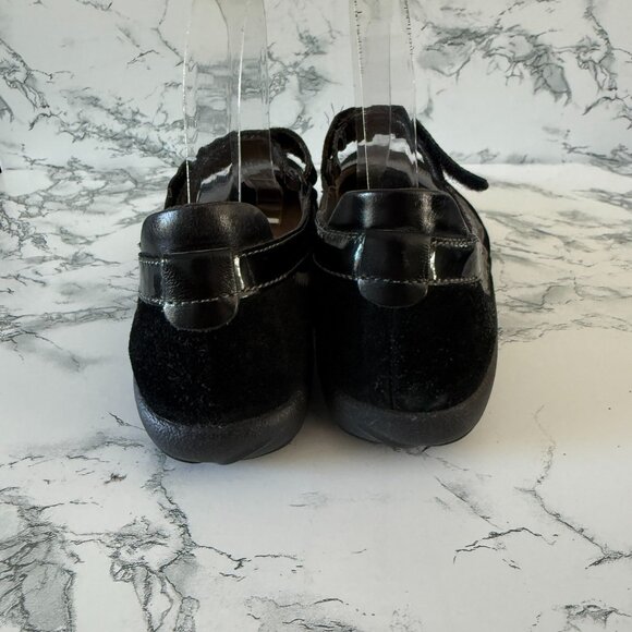 Naot Women 38 US 7 Kirei Mary Jane Shoe Black Nubuck Leather Comfort Flat Casual - Picture 4 of 6